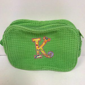 Monogrammed "K" Makeup Bag